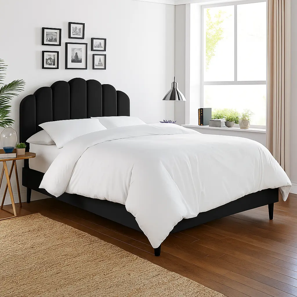 Brooks Velvet Bed - Image 3