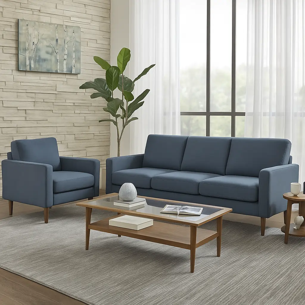 Del Tufted Sofa and Chair Set