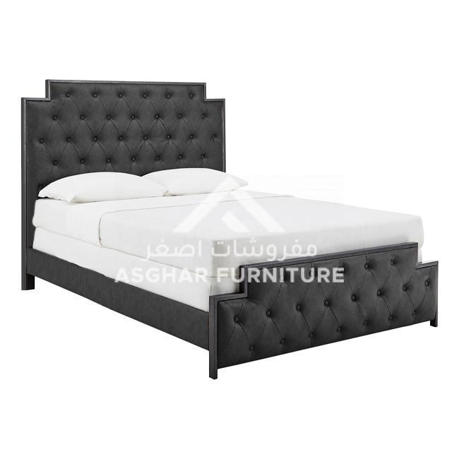 Gunmetal Finish Tufted Bed - Image 4