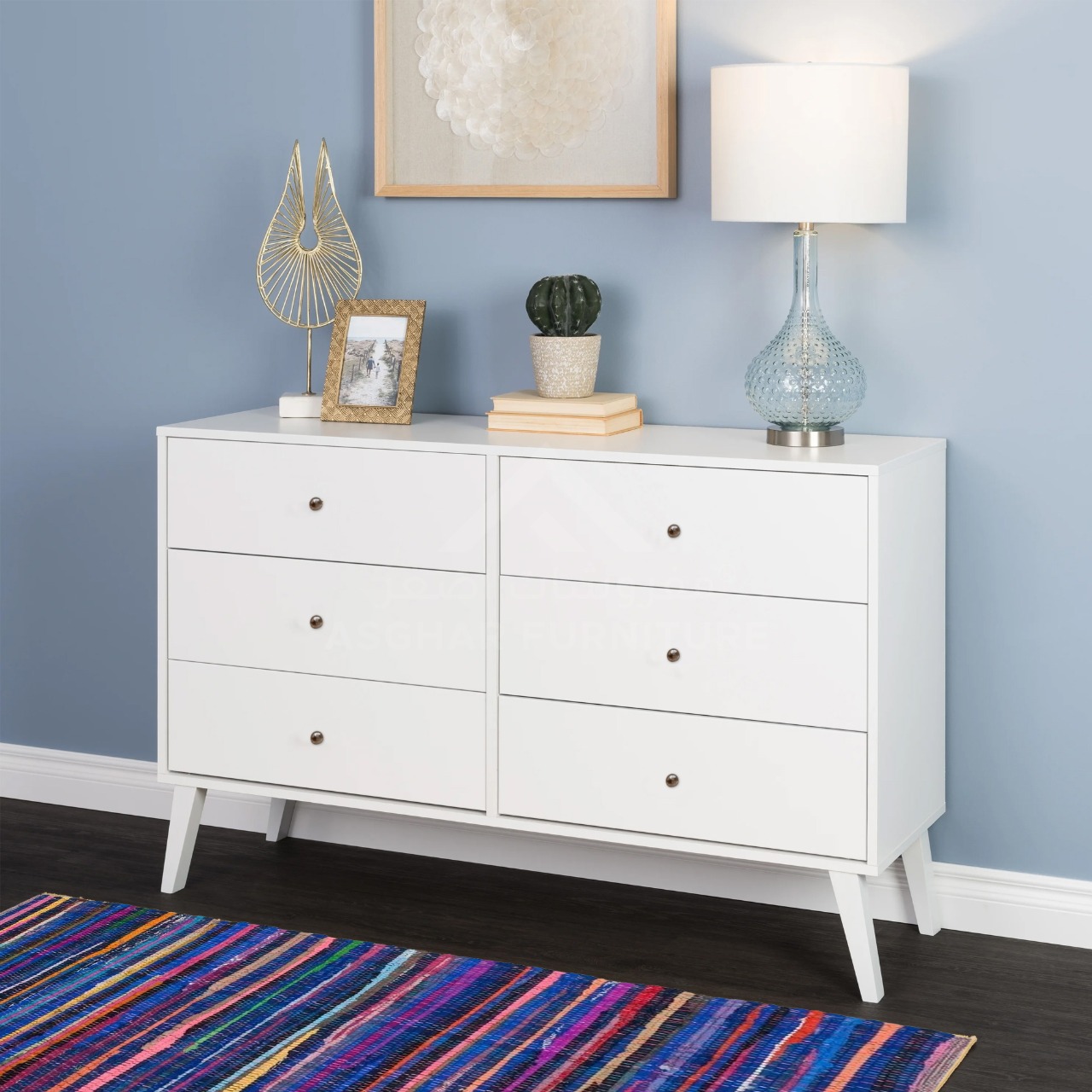 Mid Century Modern 6-drawer Dresser