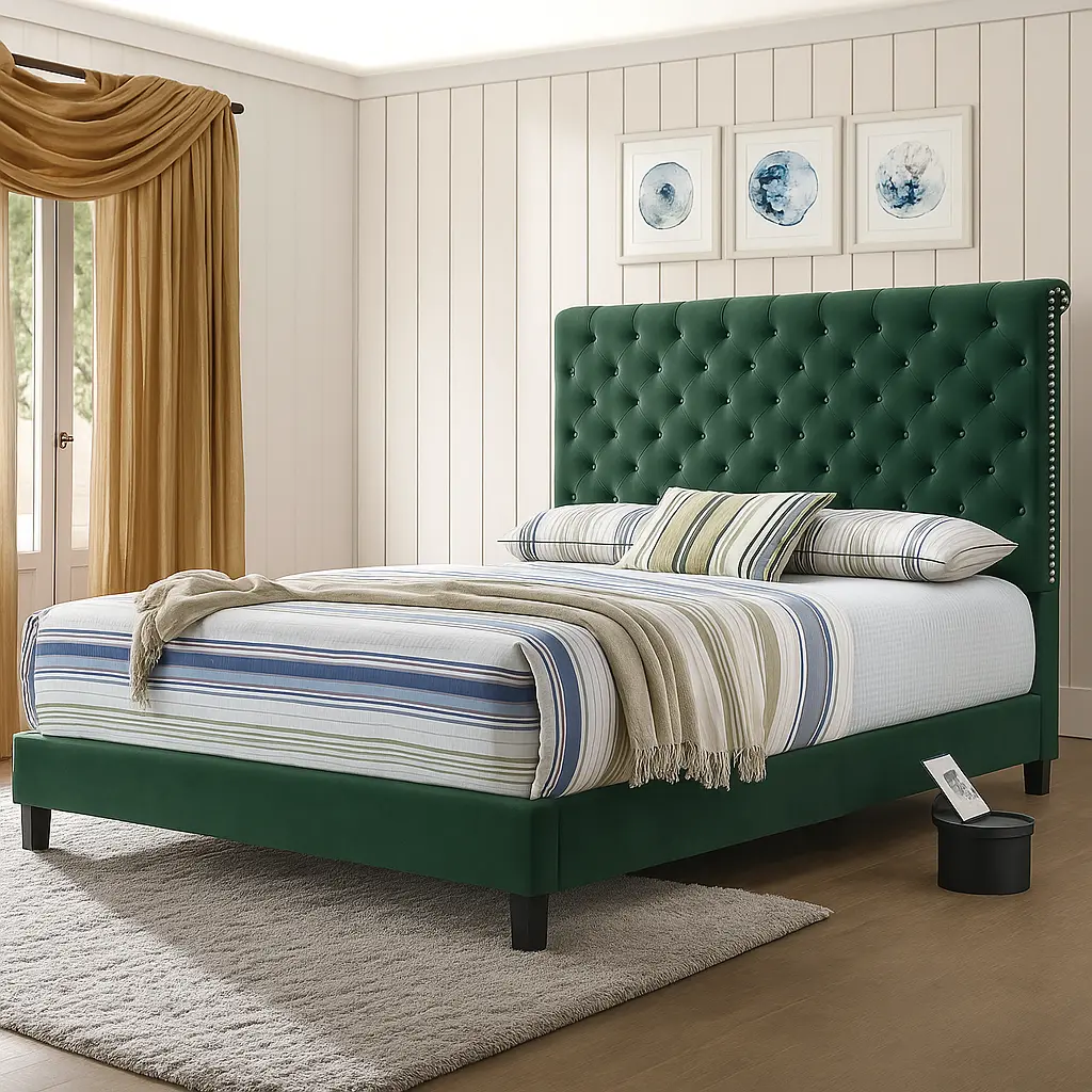 Elegant Button Tufted Bed - Image 4