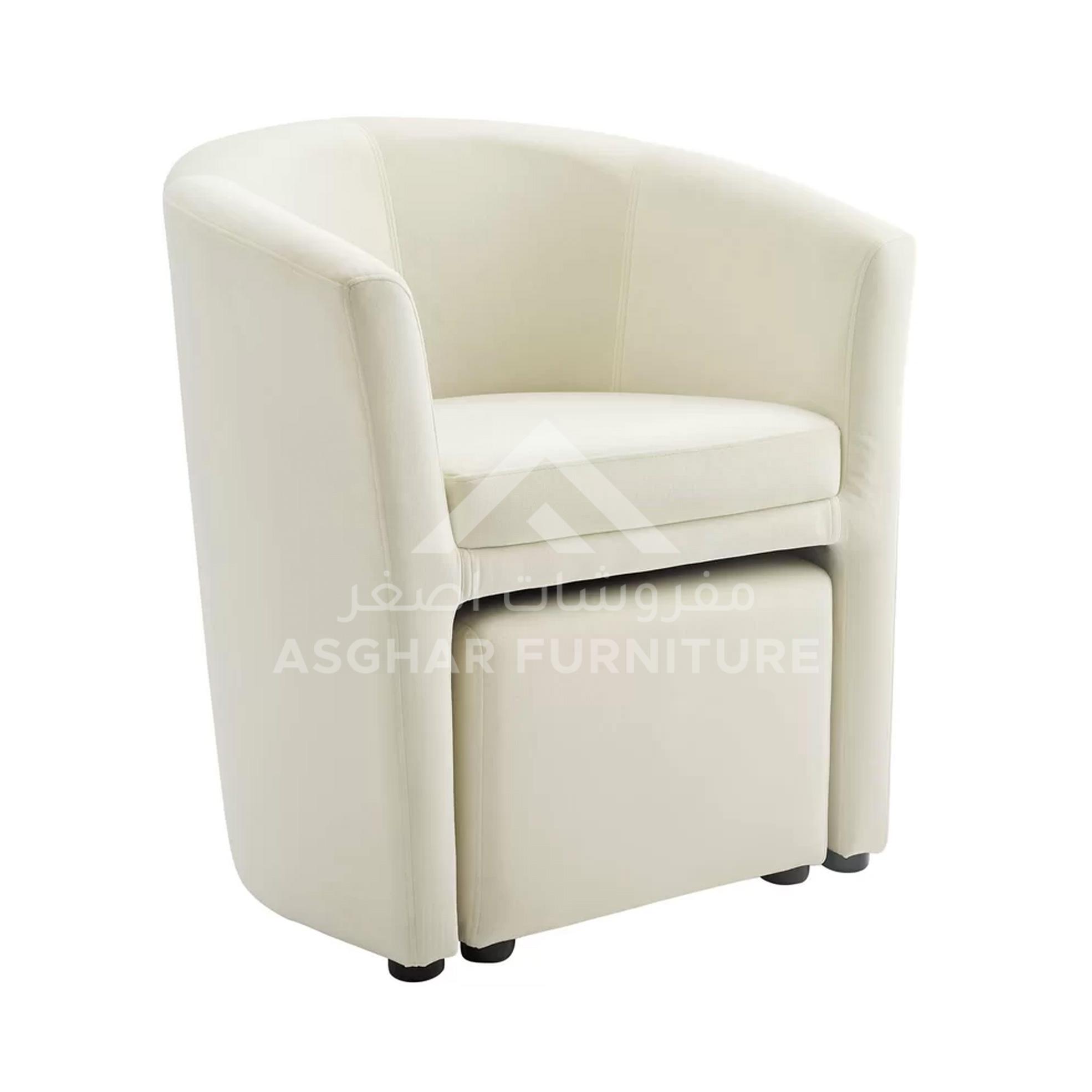 Huggy Velvet Armchair and Ottoman - Image 7