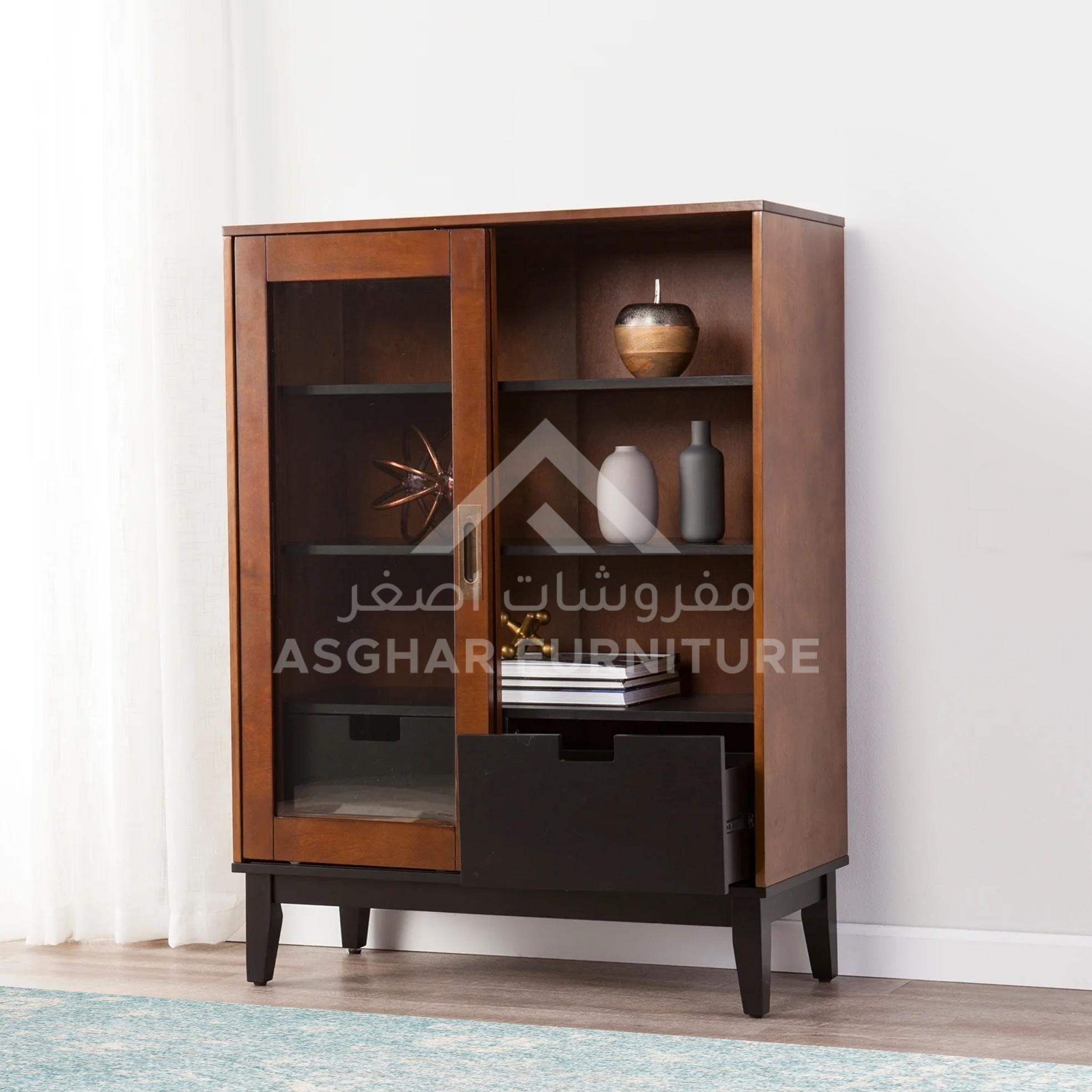 Mid-Century 2 Door Display Cabinet