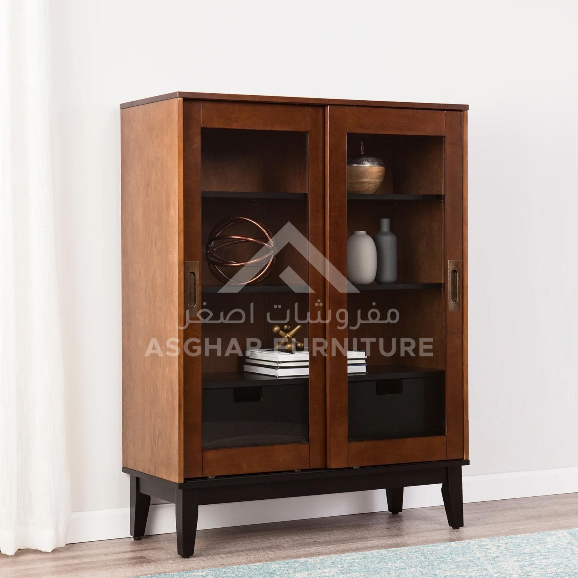 Mid-Century 2 Door Display Cabinet - Image 4