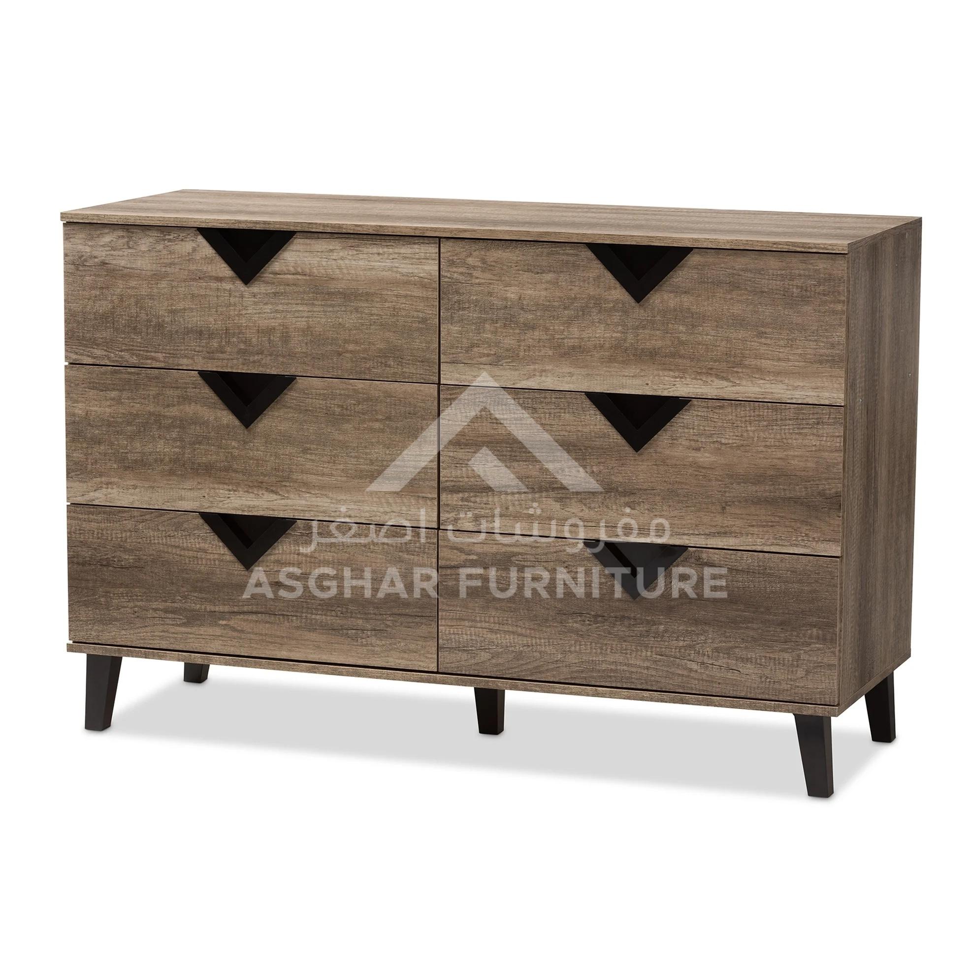 Wide Contemporary 6-Drawer Dresser - Image 2