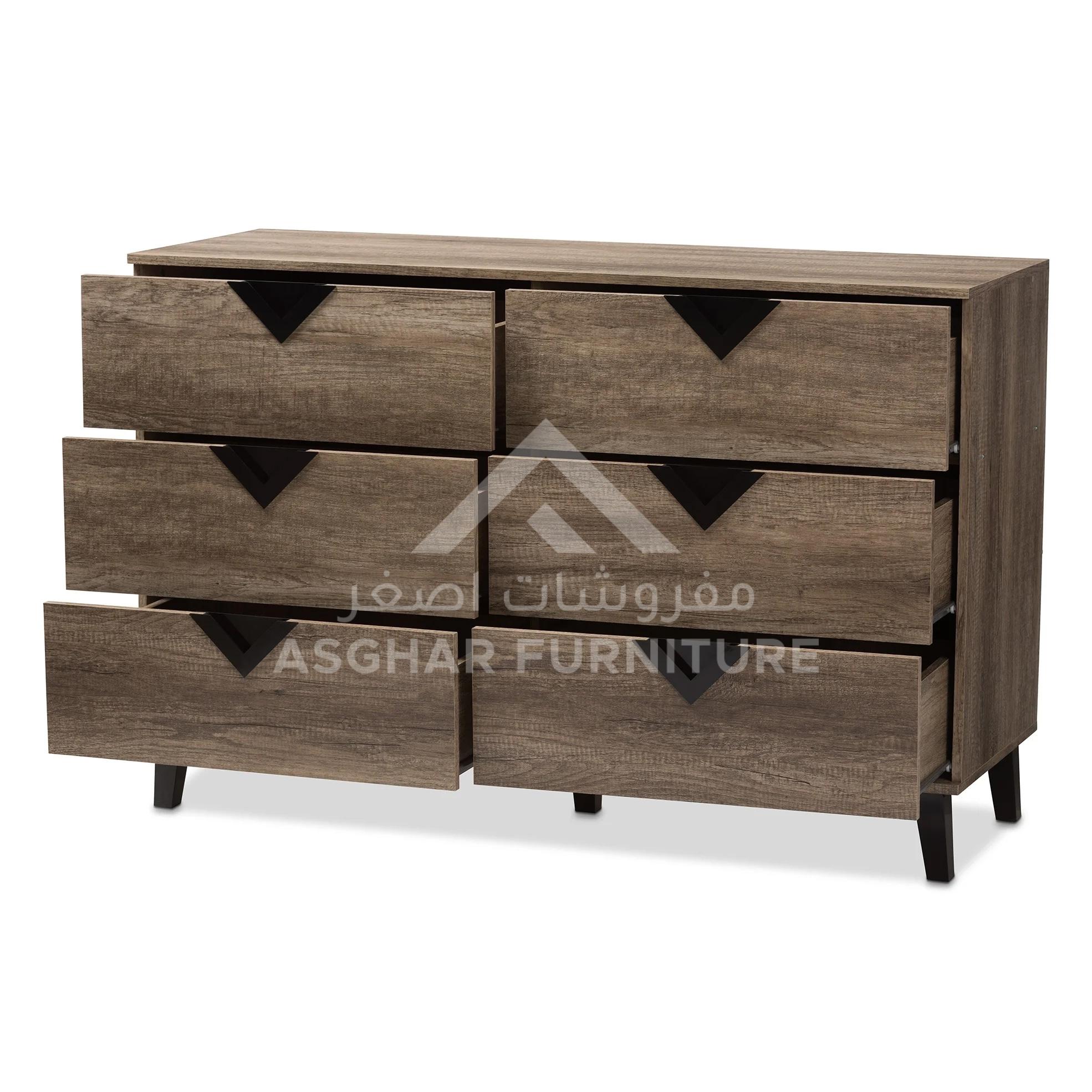 Wide Contemporary 6-Drawer Dresser - Image 3