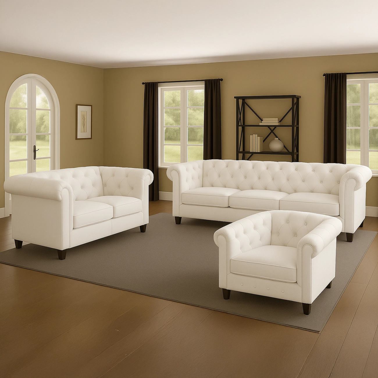 Alvis Flared Arm Sofa - Image 3