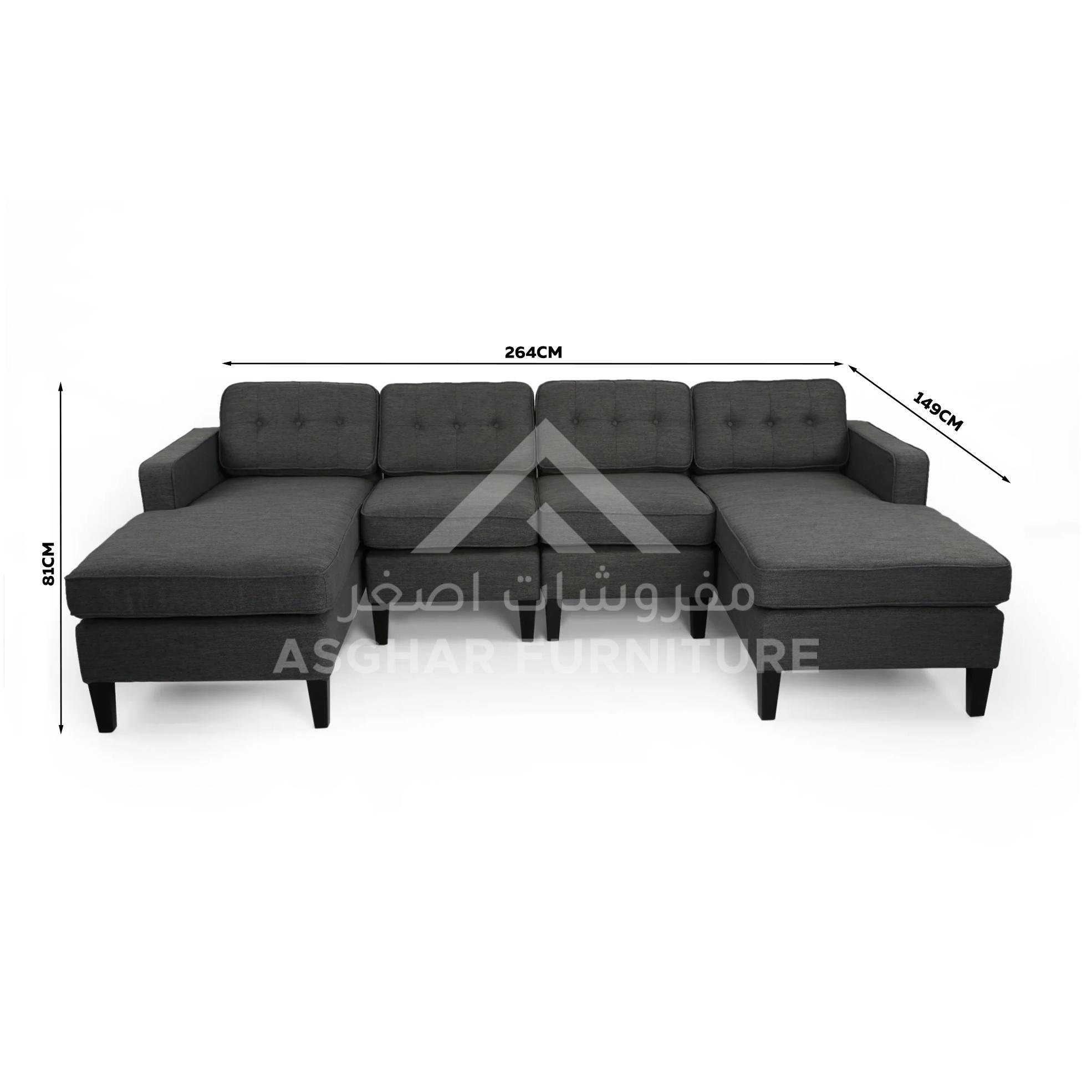Aron Mid Century Sectional Sofa - Image 8