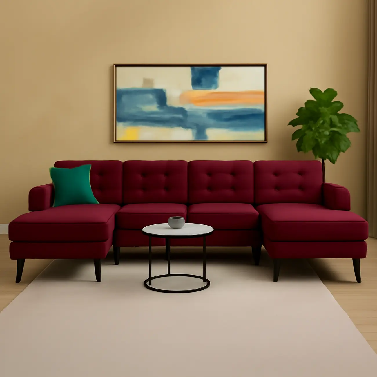 Aron Mid Century Sectional Sofa - Image 5