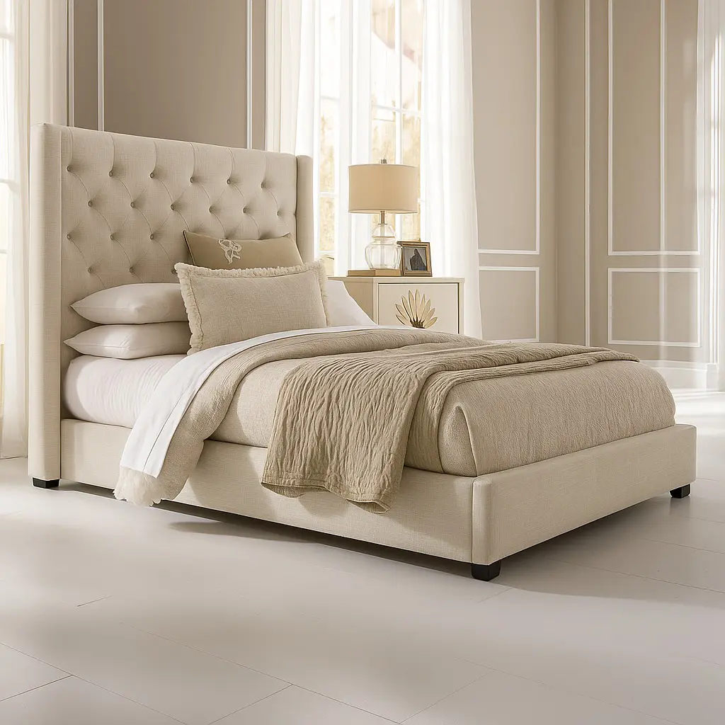 Button Tufted Bed