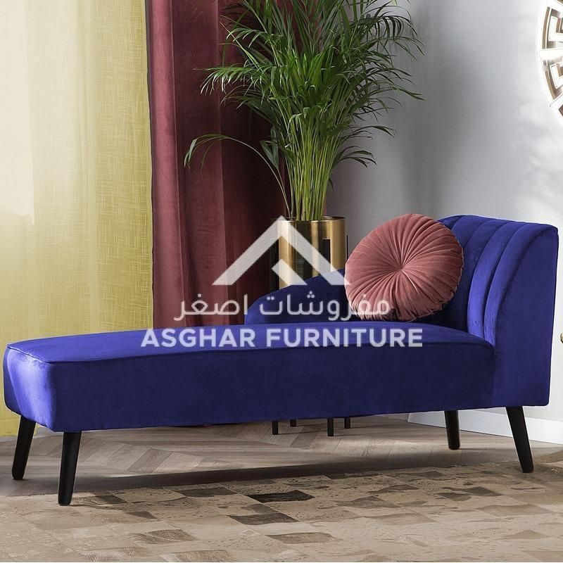 Cobalt Velvet Chaise - Image 5