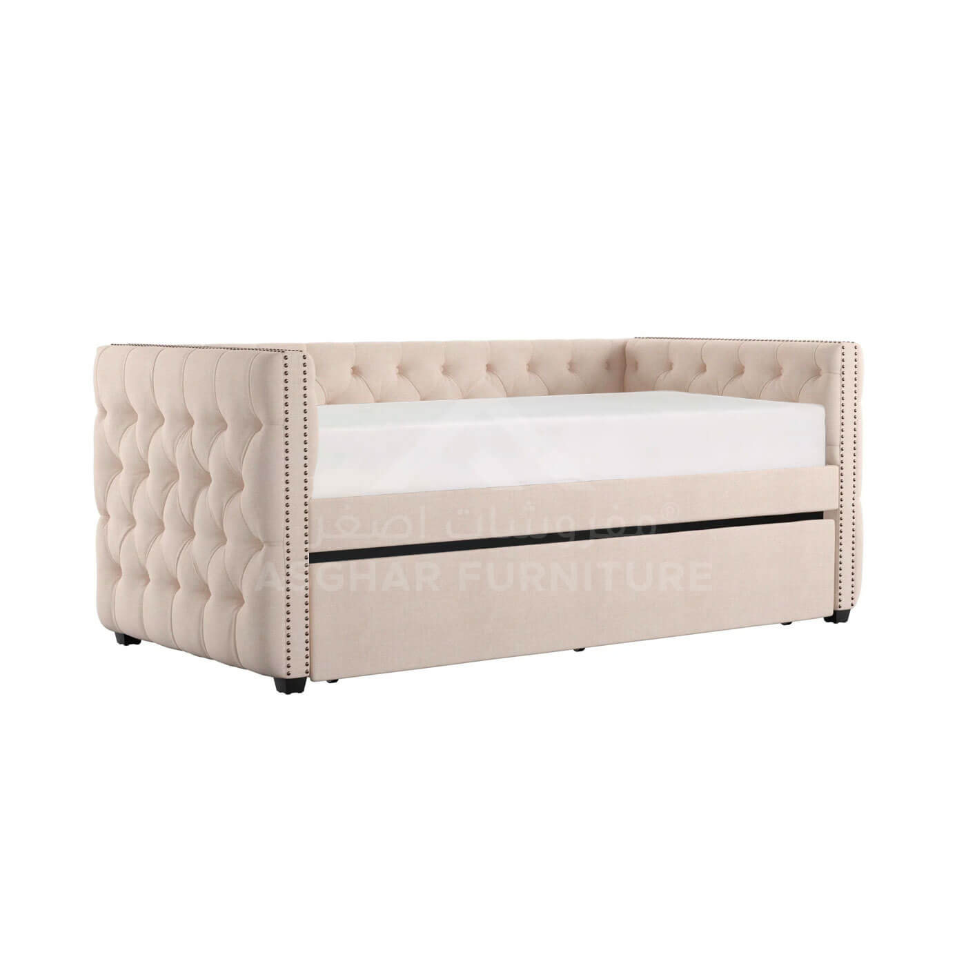 Tufted Nailhead Chesterfield Daybed with Trundle - Image 9