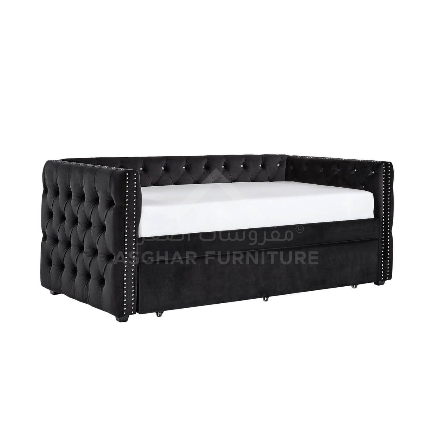 Tufted Nailhead Chesterfield Daybed with Trundle - Image 7