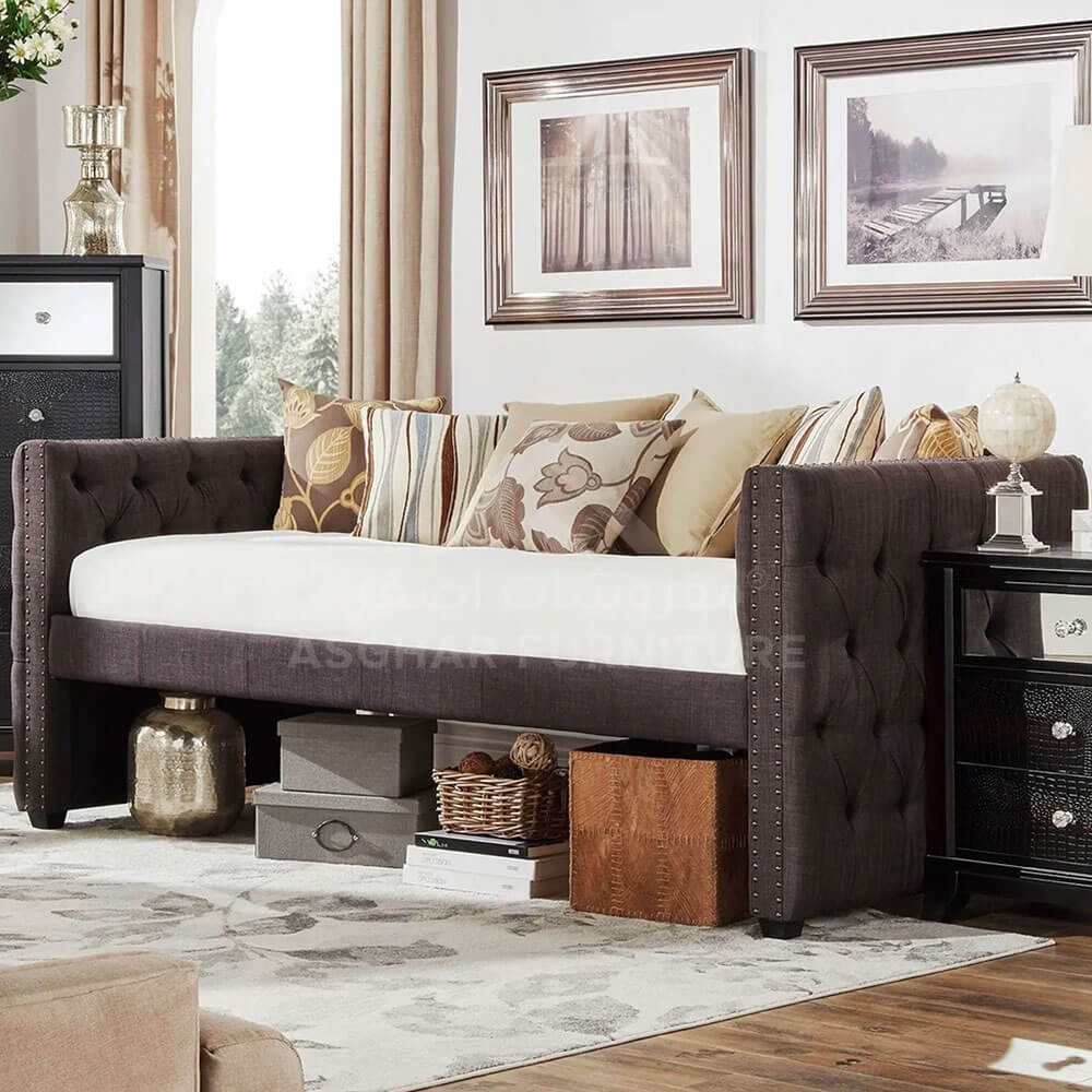 Tufted Nailhead Chesterfield Daybed with Trundle - Image 4