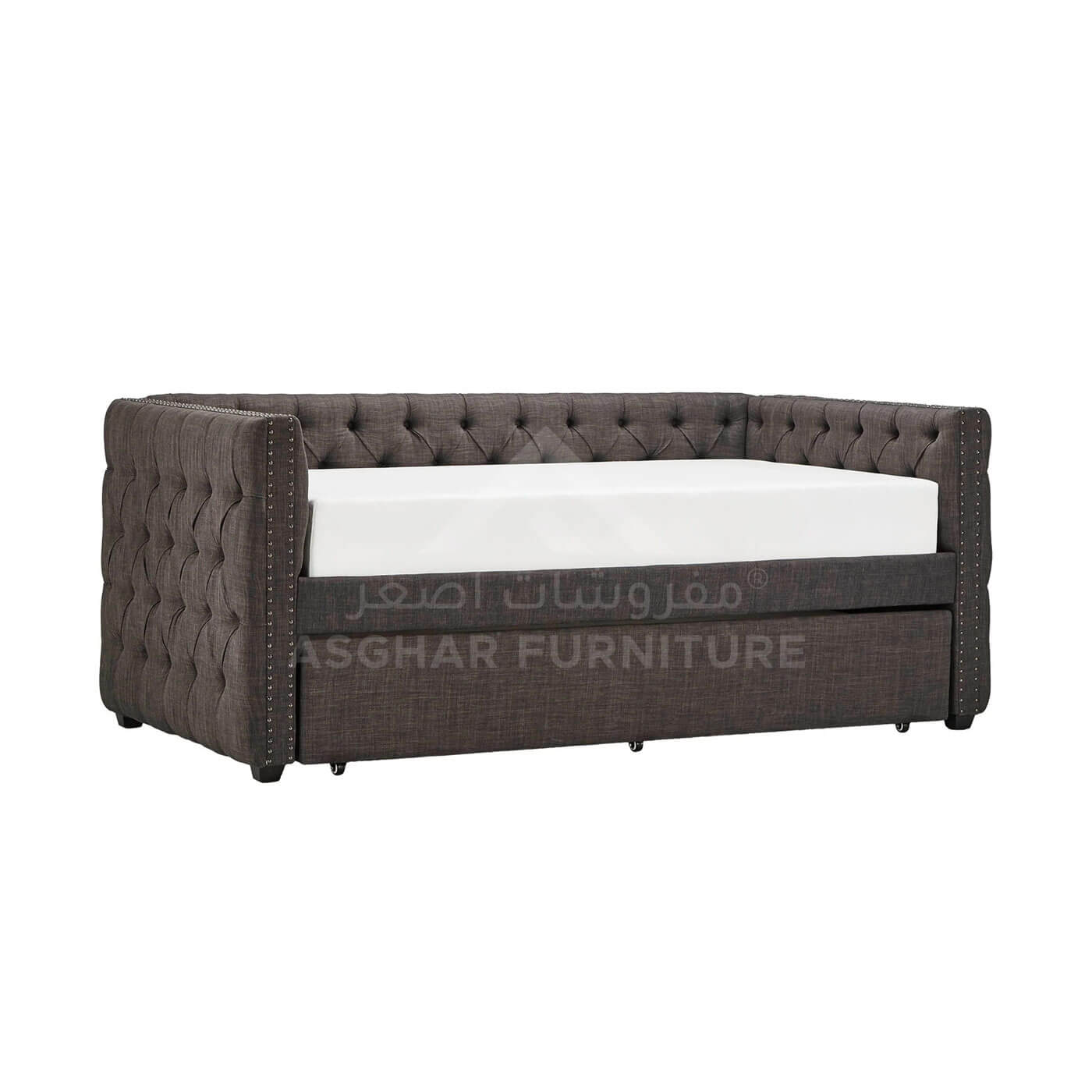 Tufted Nailhead Chesterfield Daybed with Trundle - Image 8
