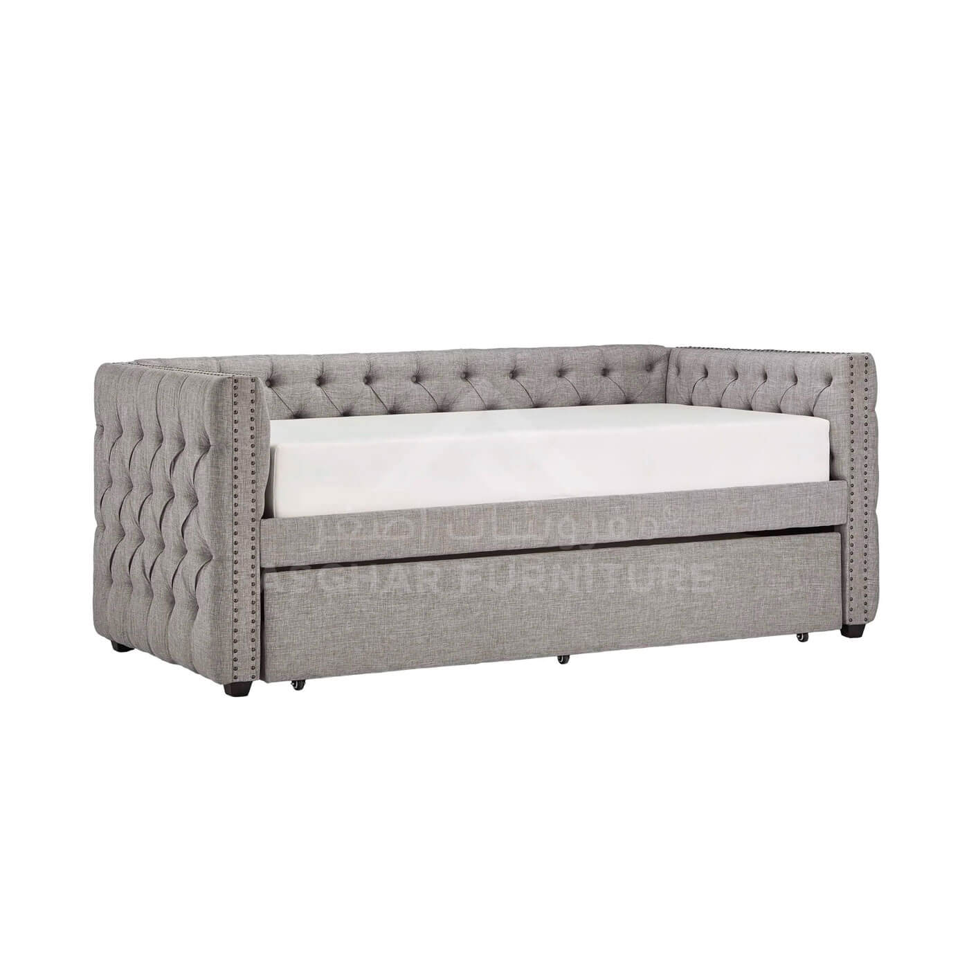 Tufted Nailhead Chesterfield Daybed with Trundle - Image 10