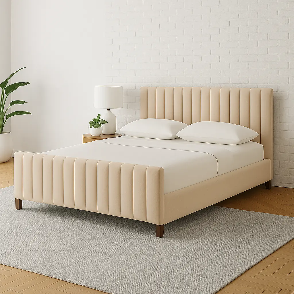 Channel Upholstered Bed - Image 4