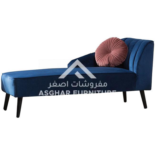 Cobalt Velvet Chaise - Image 7
