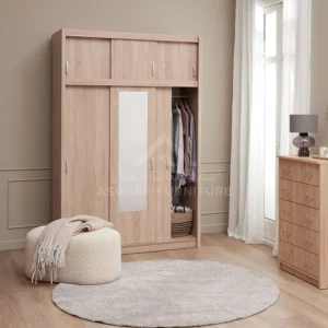 Coral Mirror Wardrobe