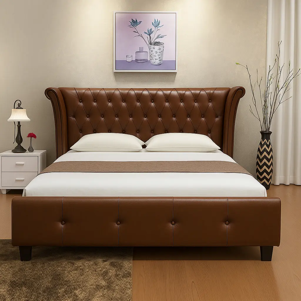 Dake Diamond Tufted Designer Bed - Image 2