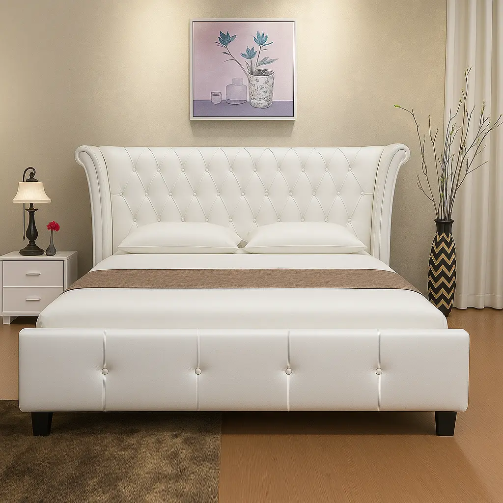 Dake Diamond Tufted Designer Bed