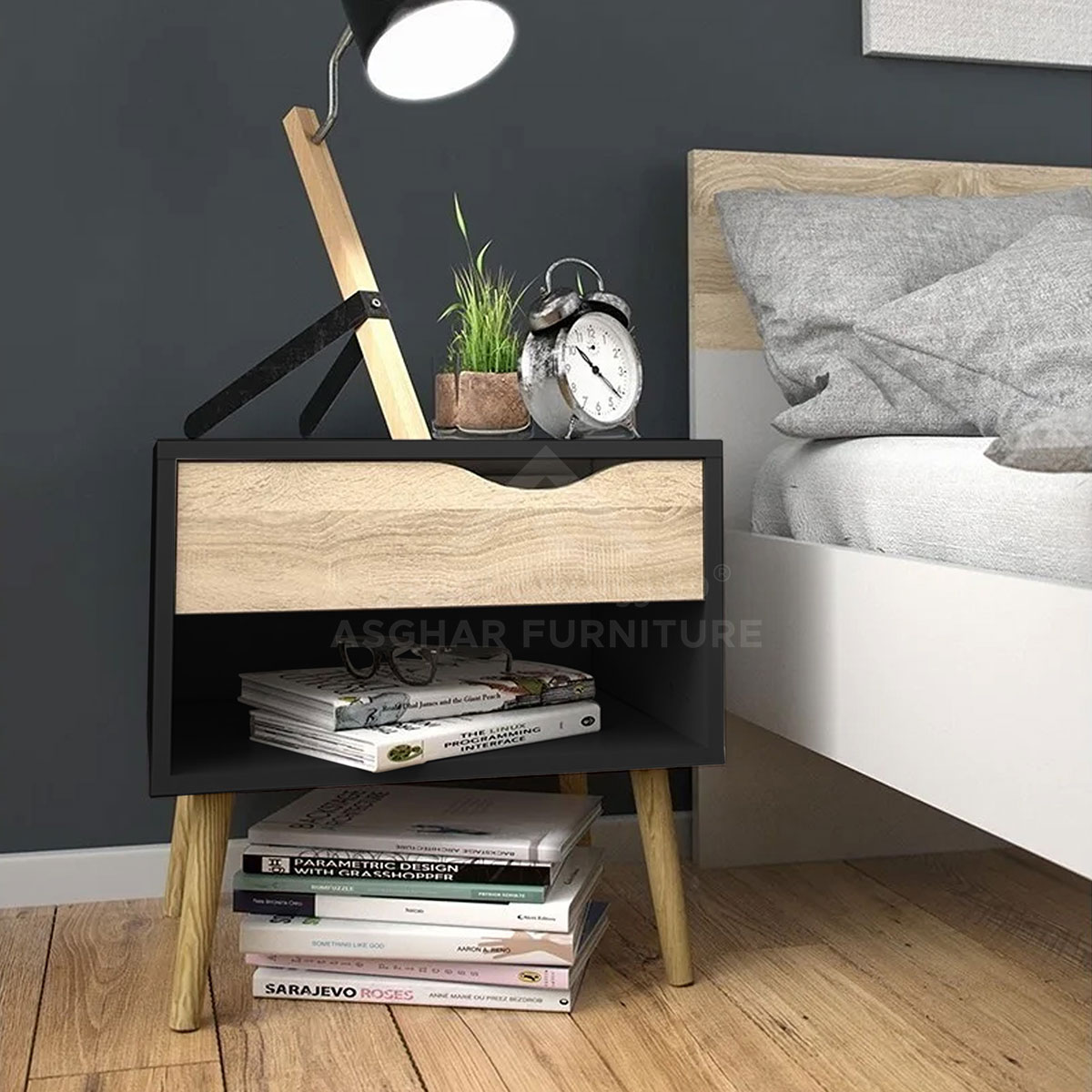 Diana 1-Drawer Nightstand - Image 2