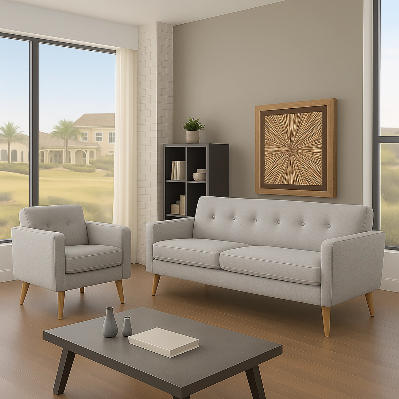 Kervo 2-pcs Modern Sofa - Image 2