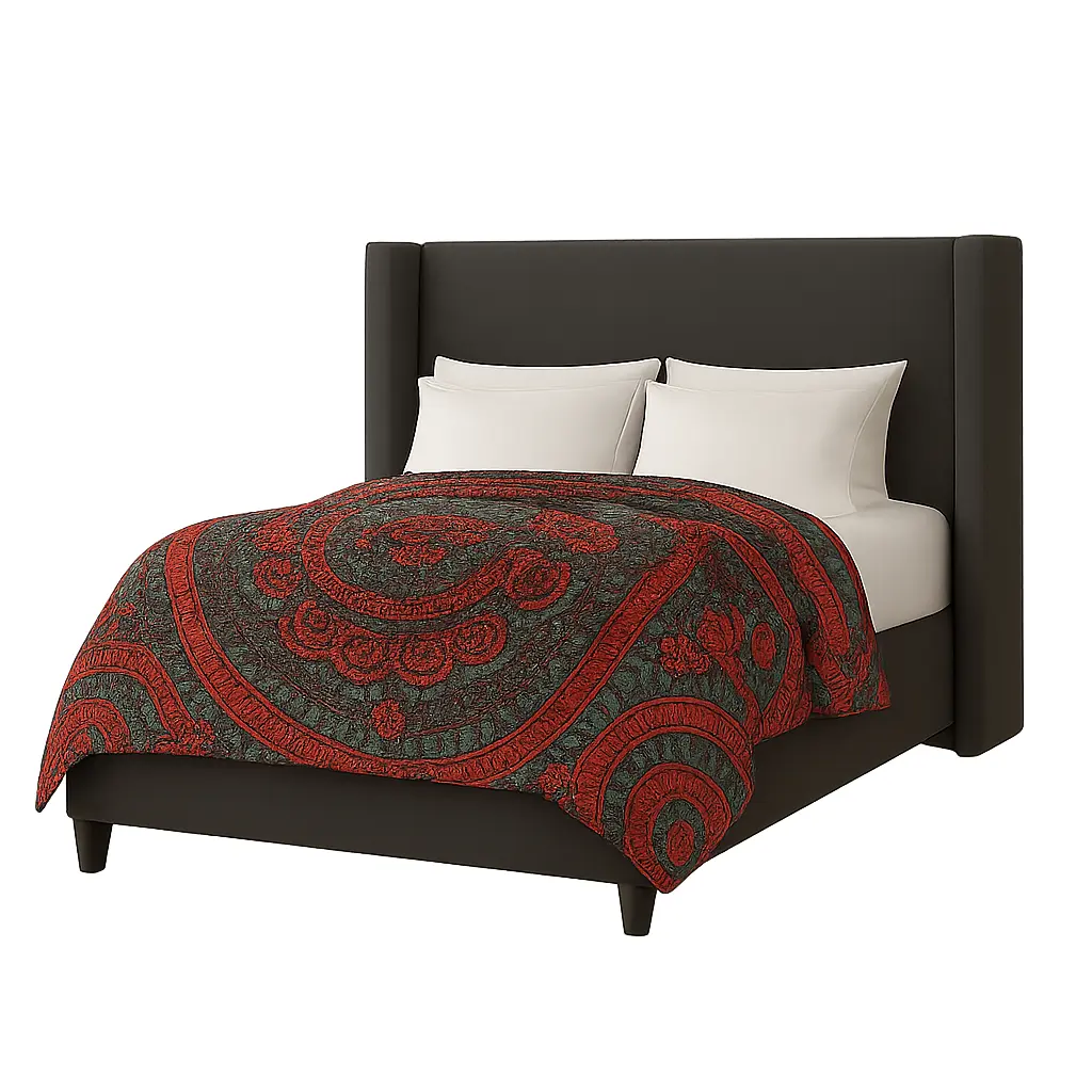 Syla Wingback Bed with Free Mattress - Image 5