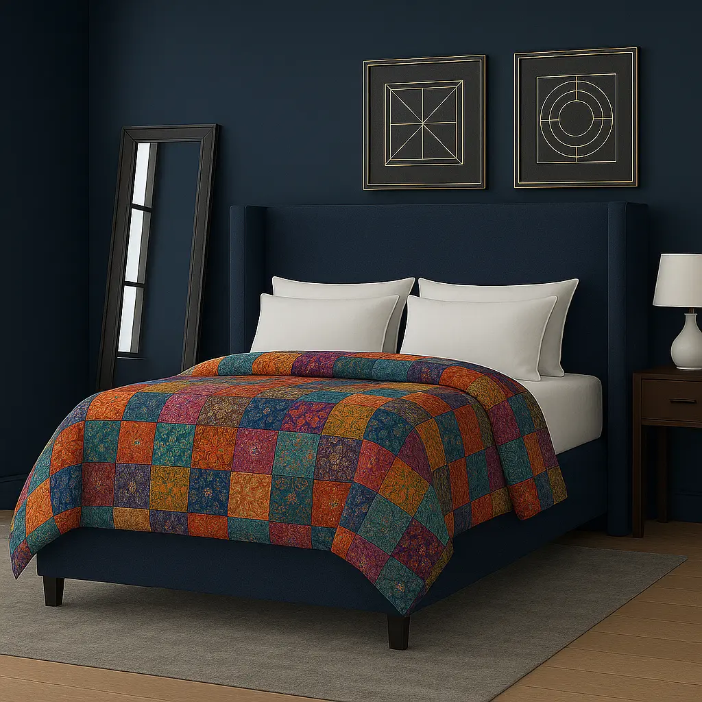 Syla Wingback Bed with Free Mattress - Image 4