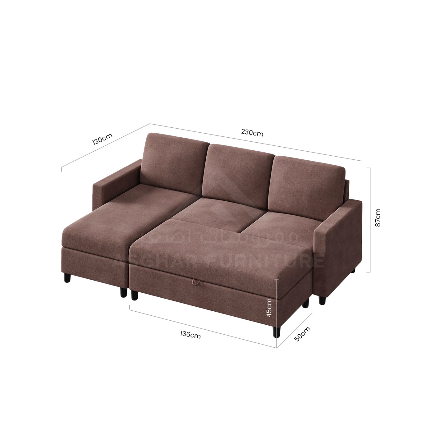 Zahra Convertible Sectional Sofa - Image 5