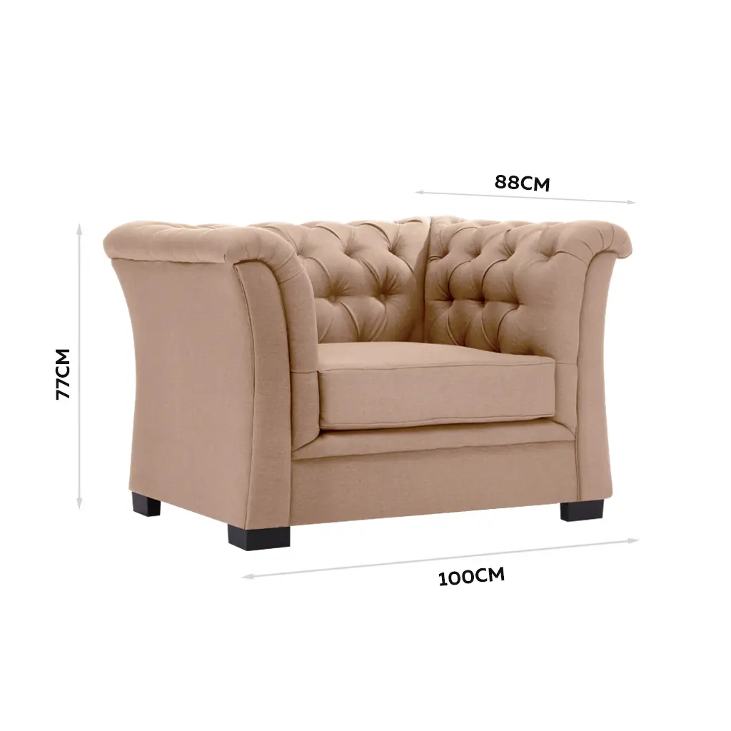 Alvis Flared Arm Sofa - Image 6