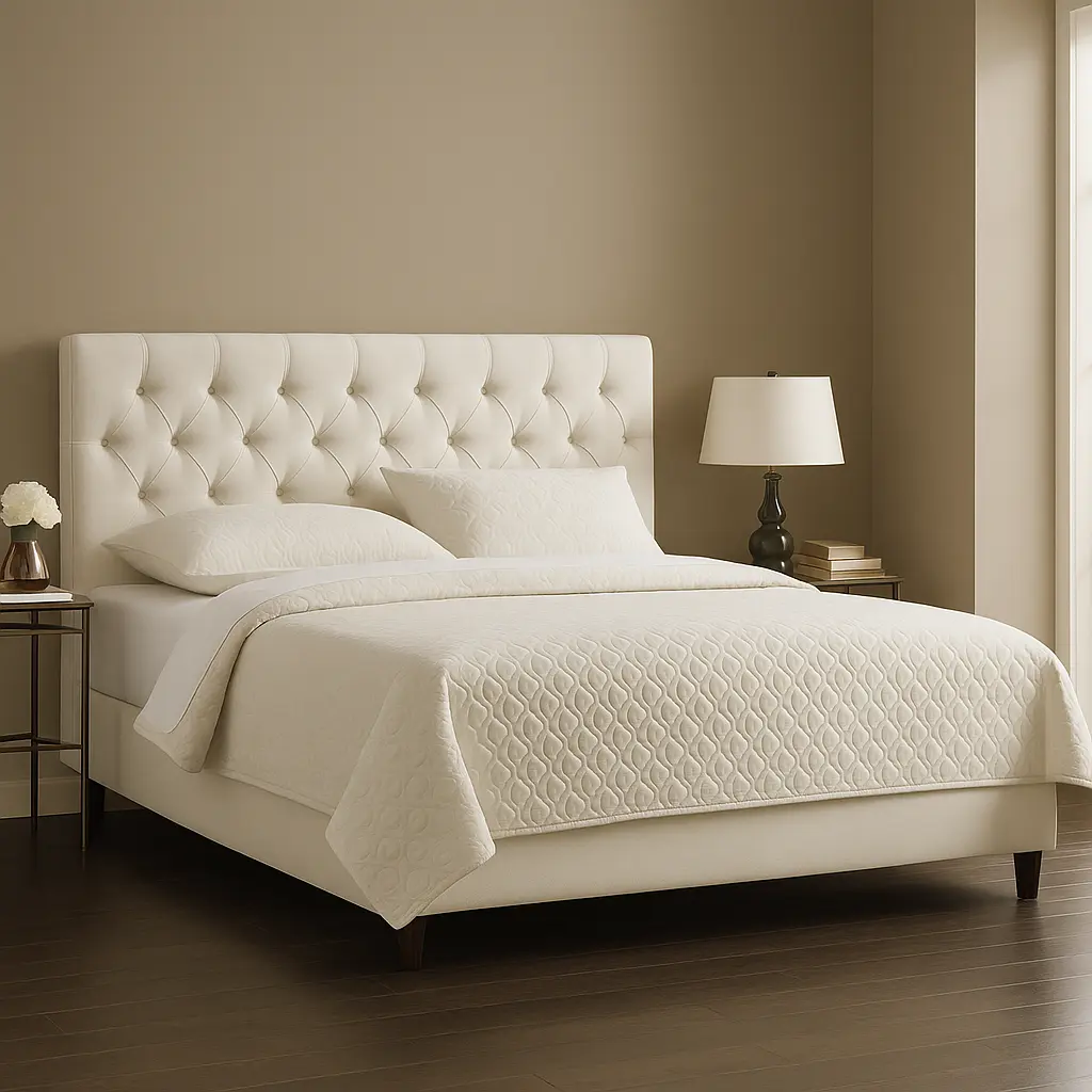 Grey Velvet Bed - Image 3