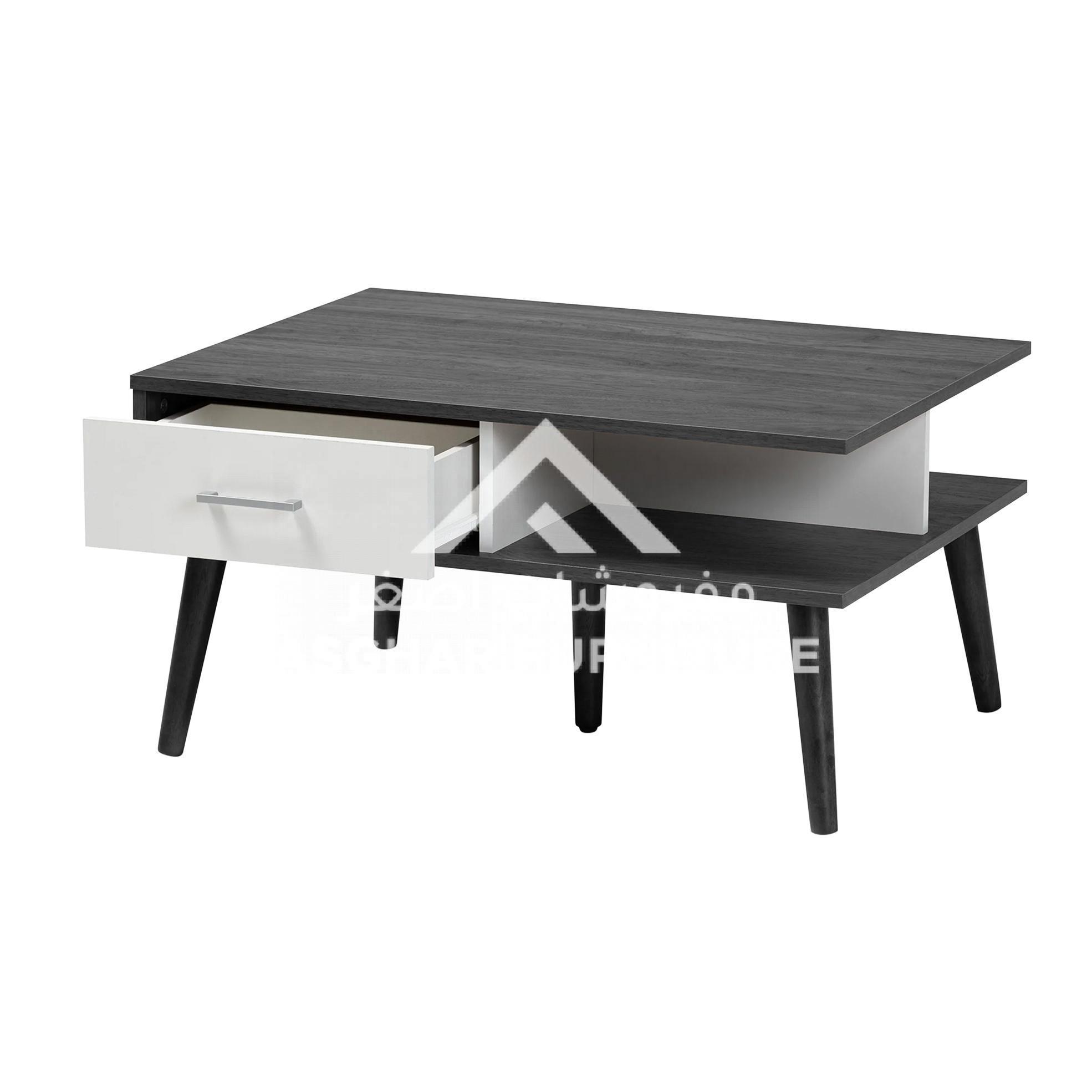 Halin Mid-Century Modern 2-Drawer Coffee Table - Image 5