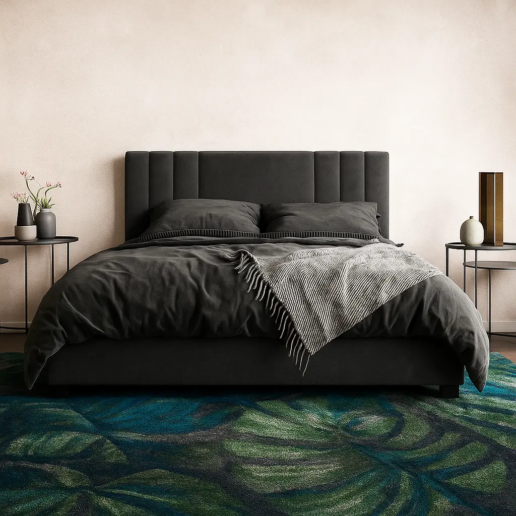 Neats Upholstered Bed with Free Mattress - Image 2