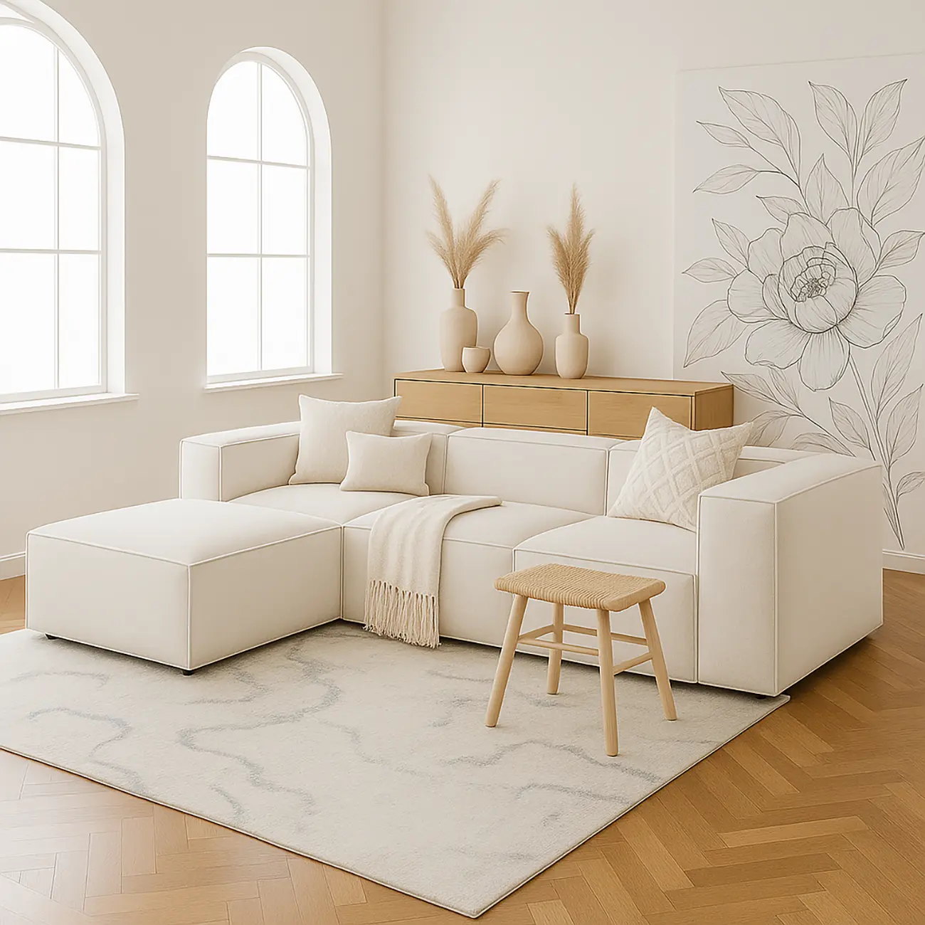 Posh 4-seater modular sofa - Image 4