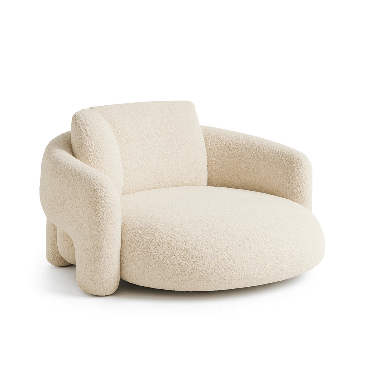 BoucleNest Accent Chair - Image 2
