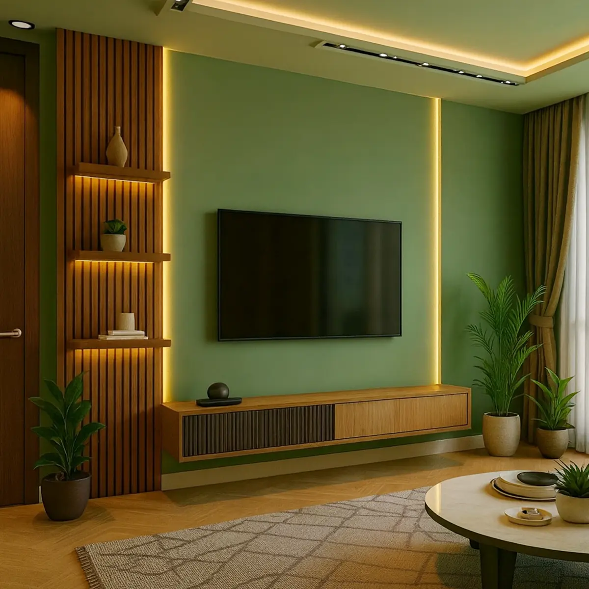 OakFusion Slat TV Unit - Image 2