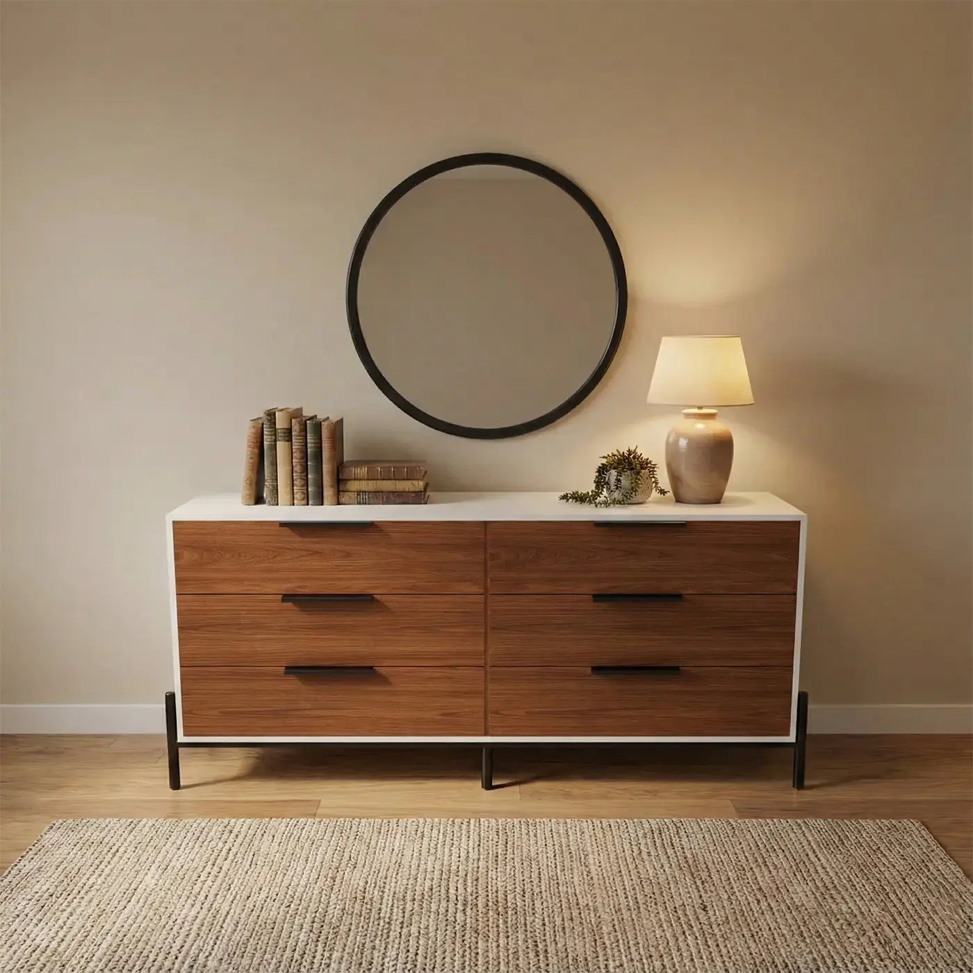 Velador 6 drawer Dresser