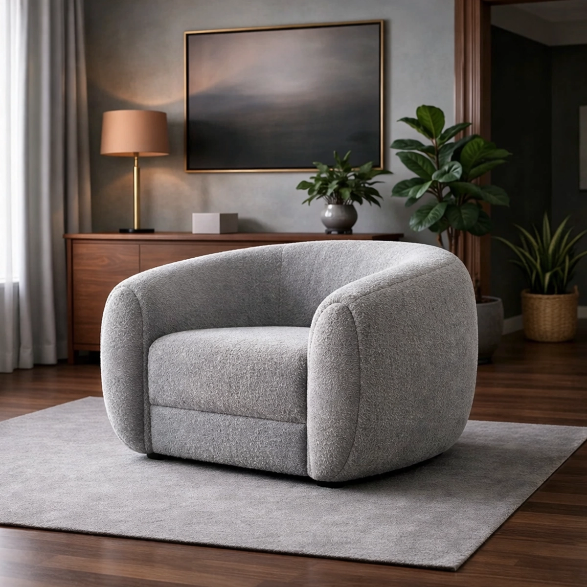 VeloraCurve Accent Chair - Image 2